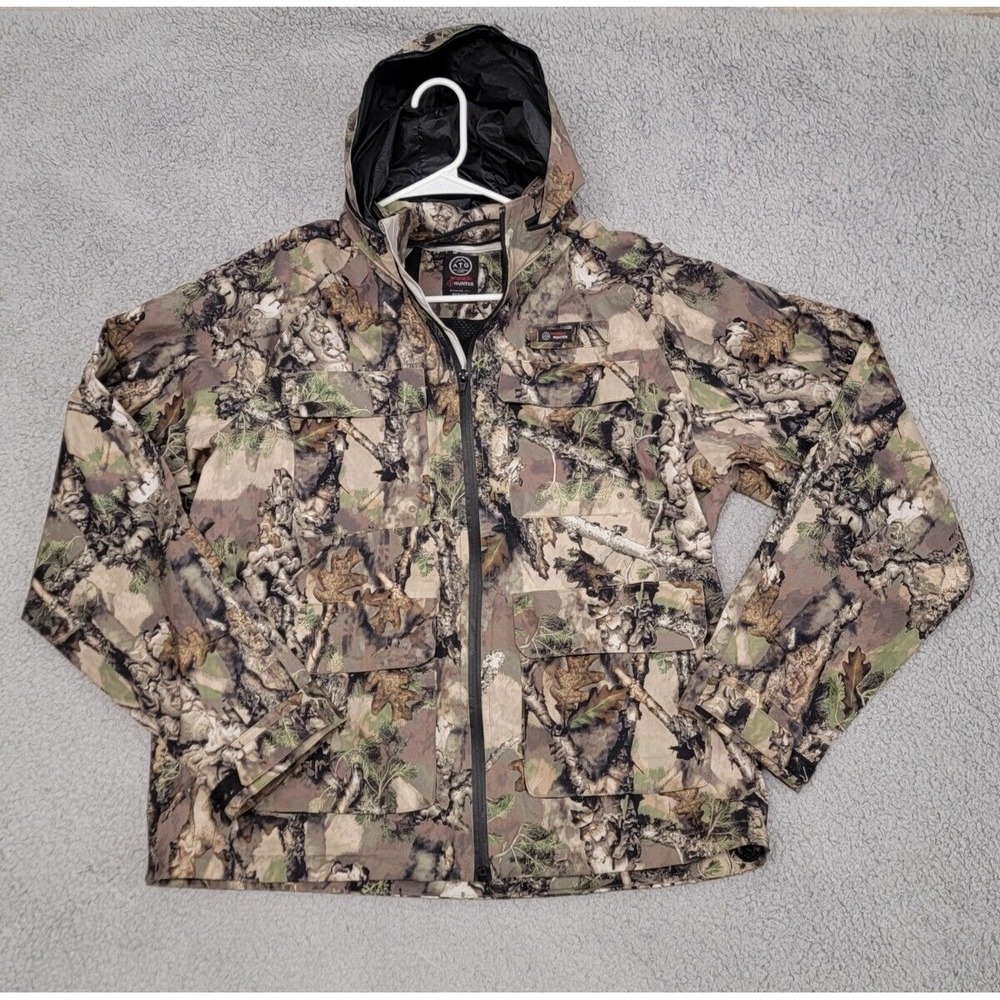 Wrangler Hunter ATG Camo Jacket Mens Medium Regular Fit Packable Hood
